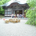 Outside the monastery and temple