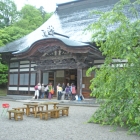 Outside the monastery and temple