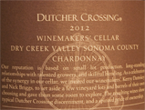 Wine back label copywriting for Dutcher Crossing Winery