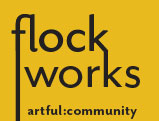 Branding for Flockworks, a community arts organization